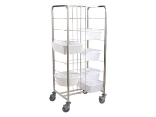 Trolley for dough containers