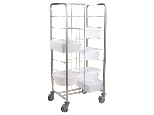 Trolley for dough containers - Trolley for 16 dough containers