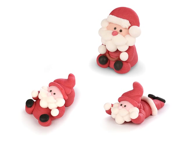 Christmas Sugar Decorations (x 3) - Santa assortment - Modécor