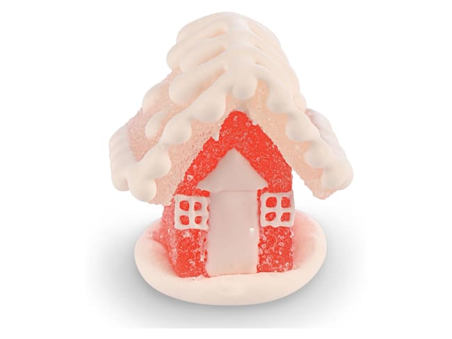 Sugar & Jelly Christmas Cake Decorations - Chalets - x 4 - Modécor