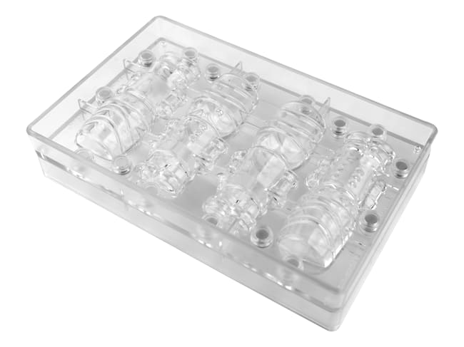 Double Chocolate Mould - 4 Christmas nutcrakers - H 12cm - Martellato