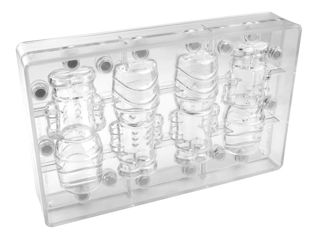 Double Chocolate Mould - 4 Christmas nutcrakers - H 12cm - Martellato