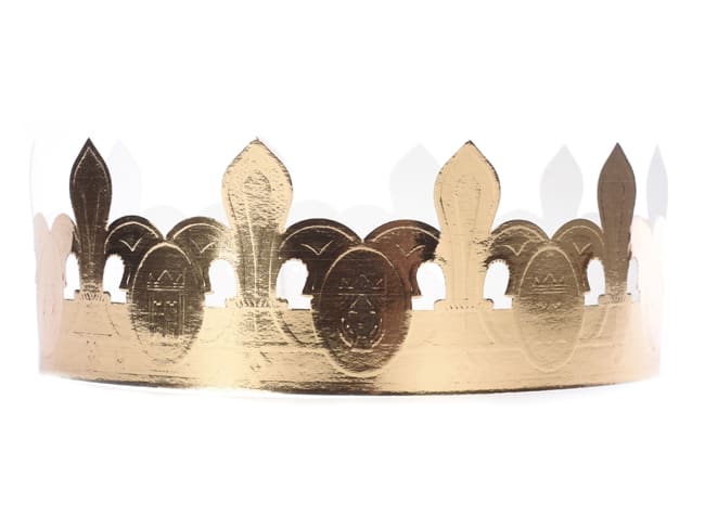 Gold Paper Crown - Cardboard fastening - Pack of 5 - Nordia