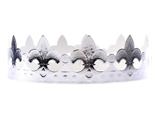 Silver Paper Crown for Galette des Rois