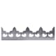 Silver Paper Crown for Galette des Rois - Cardboard fastening - 5 crowns - Nordia