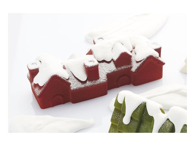 Pavoni Pavocake Silicone 'CHALET' Log Mold, 250mm x 83mm x 90mm Holiday  Bakeware