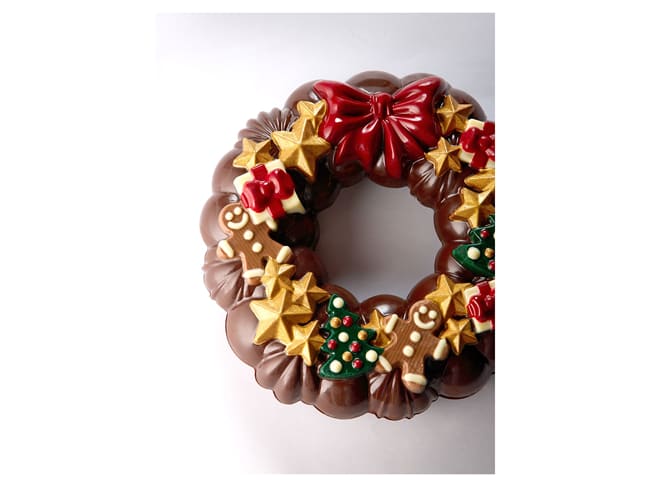 Christmas Wreath Chocolate Mould - Pavoni