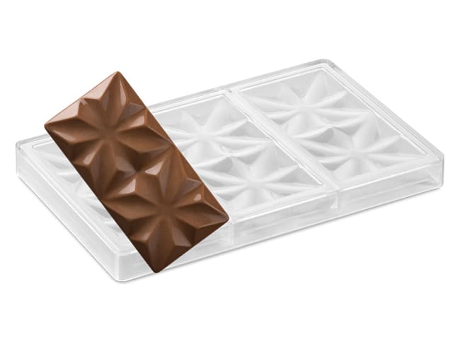 Chocolate Mould "Edelweiss" - 3 bars - By Vincent Vallée - Pavoni