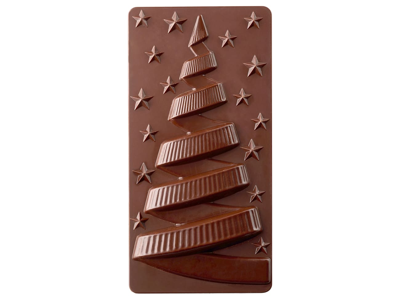 Pavoni Polycarbonate Christmas Xmas Night Chocolate Bar Mold by Fabrizio  Fiorani - 154 x 77 x h 15mm - 3 cavity - 100gr