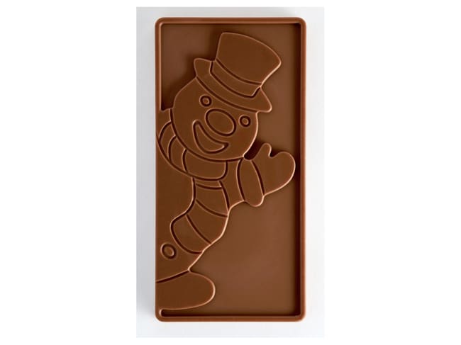 Chocolate Mould "Xmas Snowman" - 3 bars - By Fabrizio Fiorani - Pavoni