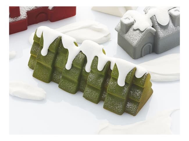 Pavoni KE092 Pavoni Entremet Christmas Tree Yule Log Cake Mold - SN