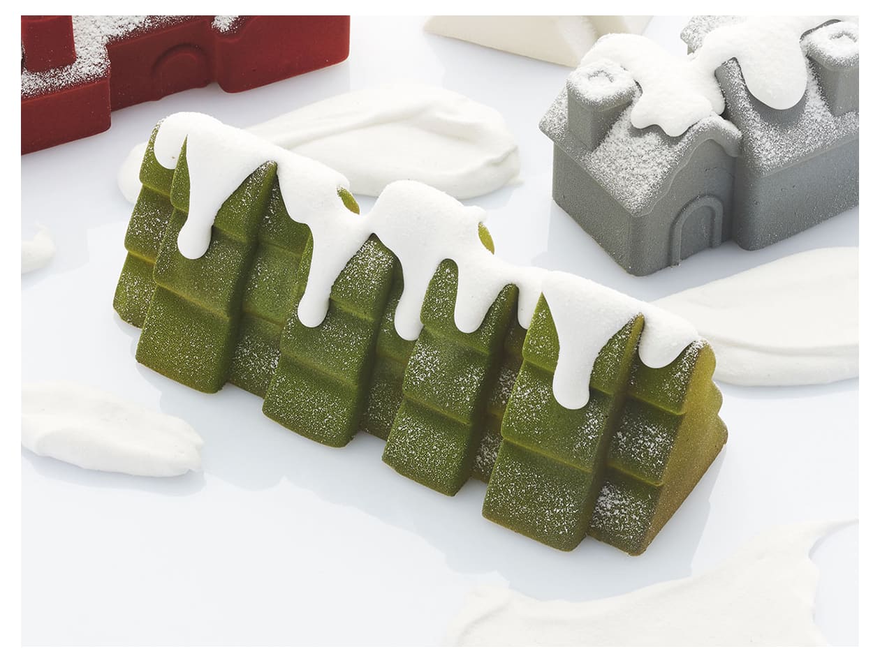 Christmas tree Silicone Yule Log Mould 25 x 8 cm Pavoni Meilleur