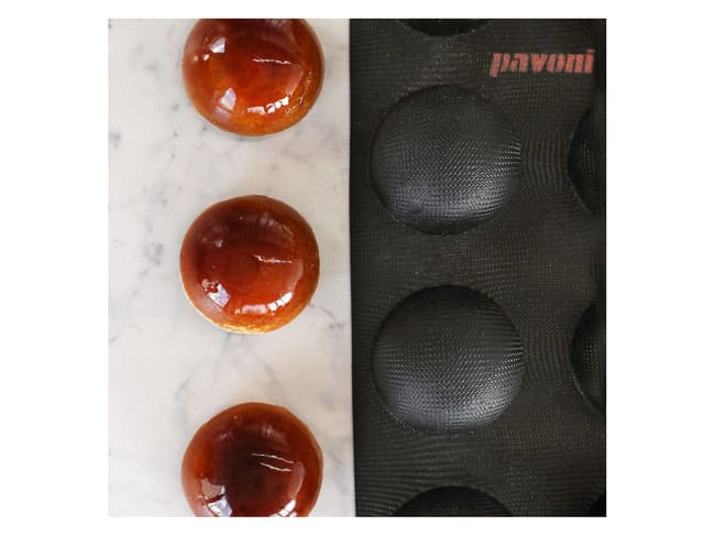 Half Spheres Mould Fiberform - 60 x 40cm - Ø 7cm (24 cavities) - marque/pavoni
