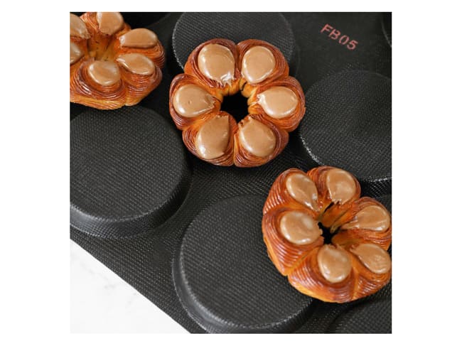 Quiche Mould Fiberform - 60 x 40cm - Ø 10,5 x ht 2 cm(15 cavities) - marque/pavoni
