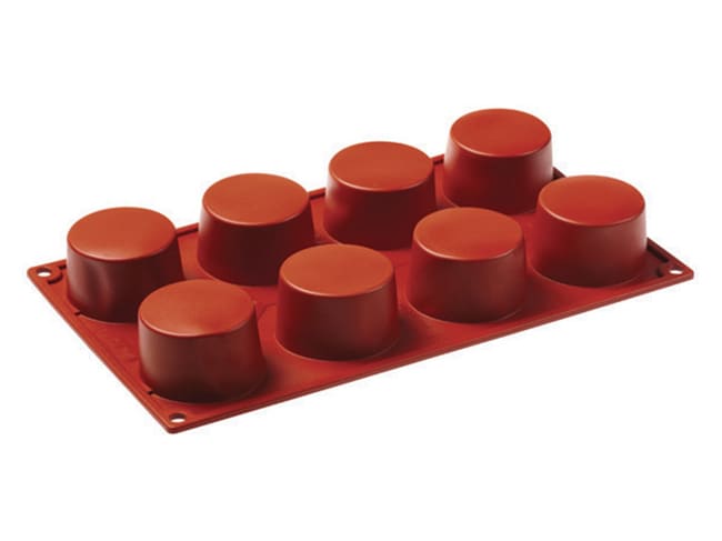 Formaflex Silicone Mould - 8 Cylinders Ø 6cm - 30 x 17cm - Pavoni