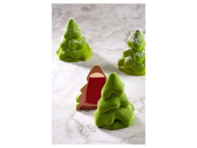 Individual Silicone Mould - 20 Christmas trees - 40 x 30 cm - Pavoni