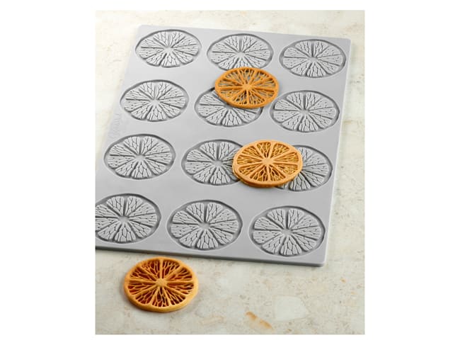 Lemon Slice Silicone Mould Mat - 12 Cavities - 30 x 20cm - Pavoni