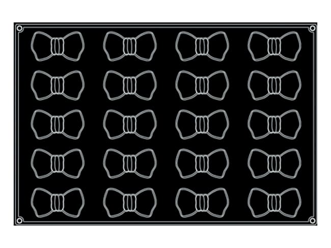 Pavoflex Non-Stick Silicone Mould - 20 Bowties - 60 x 40cm - Pavoni