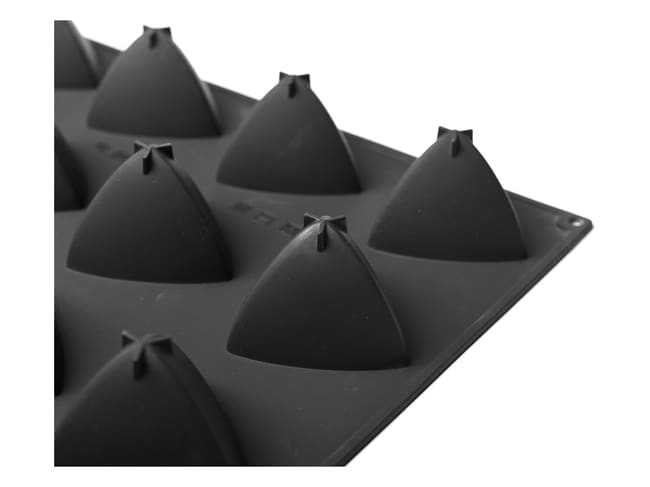 Pavoflex Non-Stick Silicone Mould - 24 Convex Triangles Ø 7.5 x 7.2cm - Pavoni