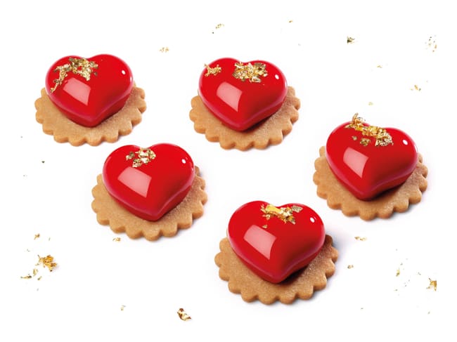 Pavoflex Non-Stick Silicone Mould - 30 Hearts 40 x 30cm - Pavoni