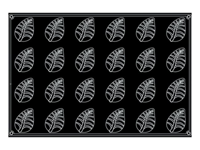 Pavoflex Non-Stick Silicone Mould - 24 Leaves 8.6 x 5.6 x ht 3.8cm - Pavoni