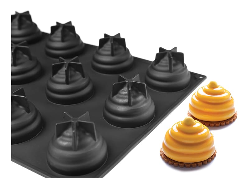 Pavoflex Silicone Mould - 12 Over swirls - 40 x 30cm - Pavoni ...