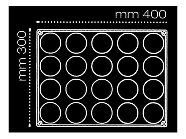 Pavoflex Silicone Sphere Mould - 40 x 30cm - Ø 6cm (20 cavities) - Pavoni