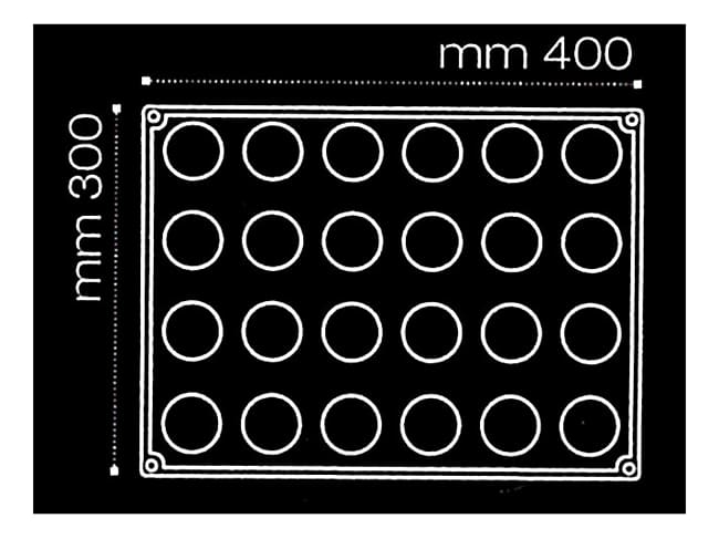 Pavoflex Silicone Sphere Mould - 40 x 30cm - Ø 4cm (24 cavities) - Pavoni