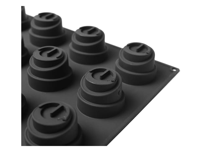 Pavoflex Non-Stick Silicone Mould - 24 Spirals Ø 6.8 x ht 5cm - Pavoni