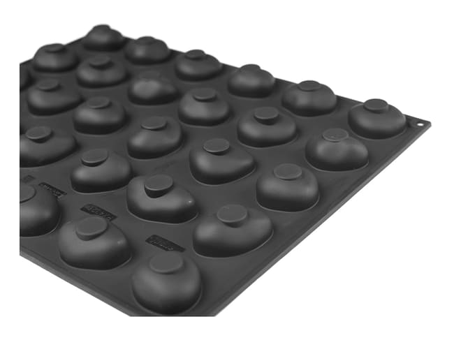 Pavoflex Non-Stick Silicone Mould - 30 Zen Pebbles 40 x 30cm - Pavoni