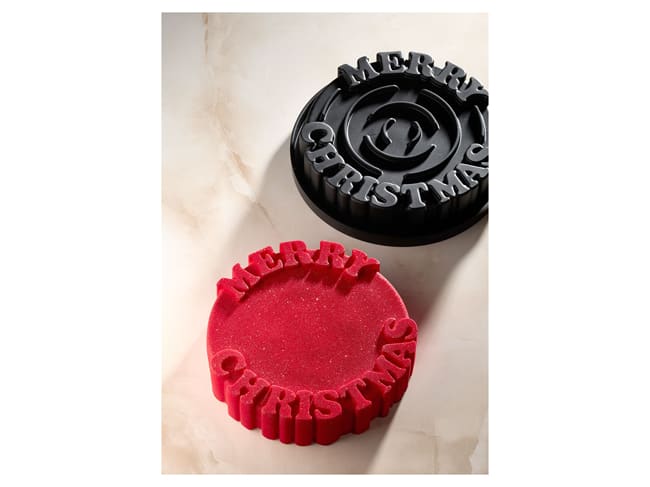 Pavoni Silicone Mould - "Merry Christmas" - Ø 19cm - Pavoni