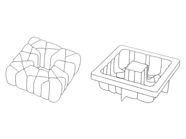 Pavoni Square Silicone Mould - 15 x 15cm - Pavoni