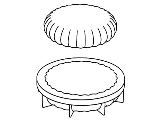 Pleated Silicone Mould - Ø 18cm - Pavoni