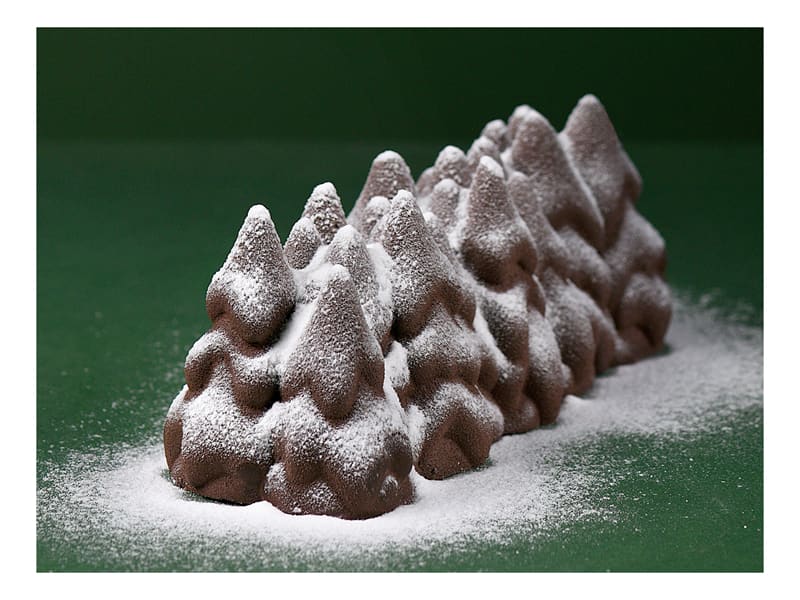 Silicone Yule Log Mould - Christmas trees - 25 x 9cm - Pavoni ...