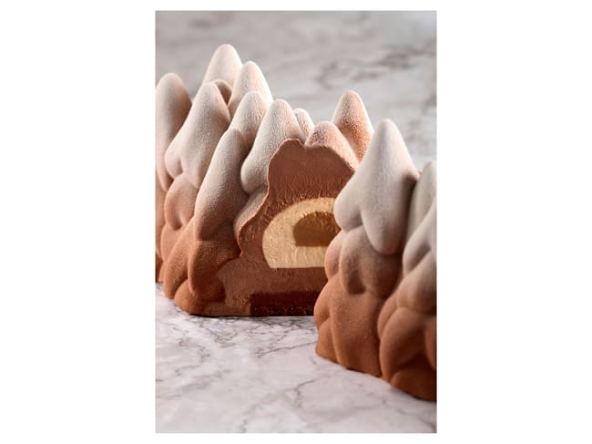 Pavoni KE092 Pavoni Entremet Christmas Tree Yule Log Cake Mold - SN