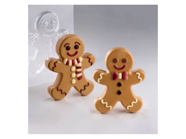Gingerbread Man Thermoformed Mould Kit - by Fabrizio Fiorani - 12,8 x 16 x H 4cm - Pavoni