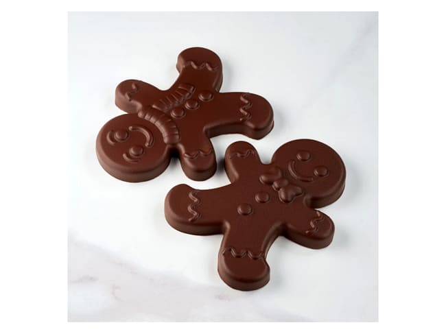 Gingerbread Man Thermoformed Mould Kit - by Fabrizio Fiorani - 12,8 x 16 x H 4cm - Pavoni