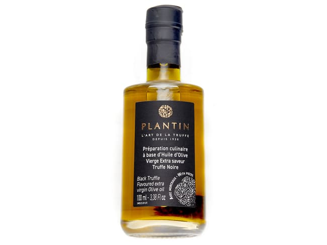 Extra Virgin Olive Oil - With black truffle chunks - 100ml - Plantin