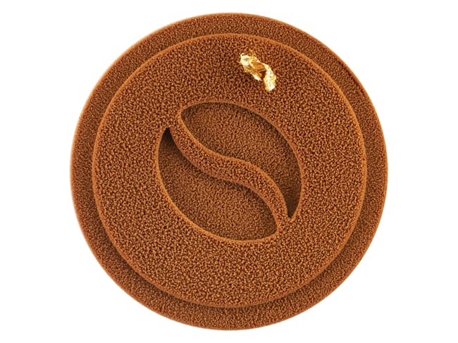 Coffee Silicone Texture Mat mini - Ø 6cm x ht 2mm - Silikomart