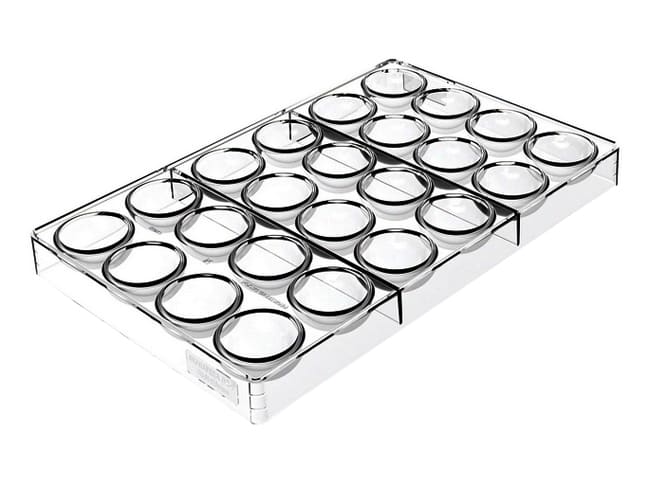 Chocolate Mould - 24 half spheres Ø 3,1cm