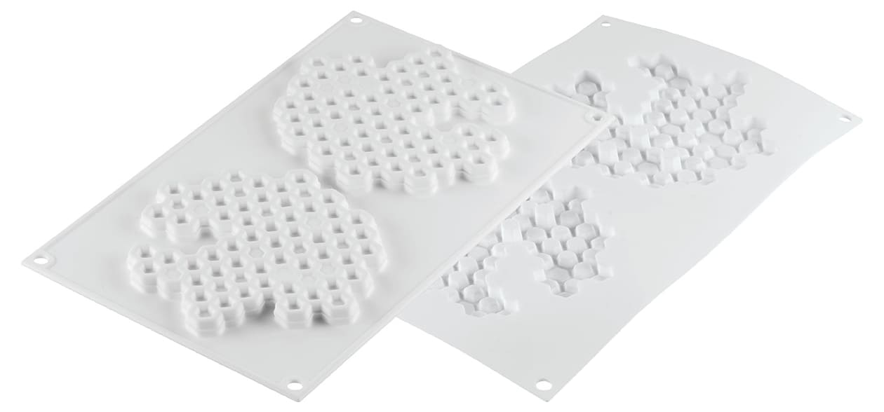 Honeycomb Silicone Mould - 2 cavities - 30 x 17,5cm - Silikomart