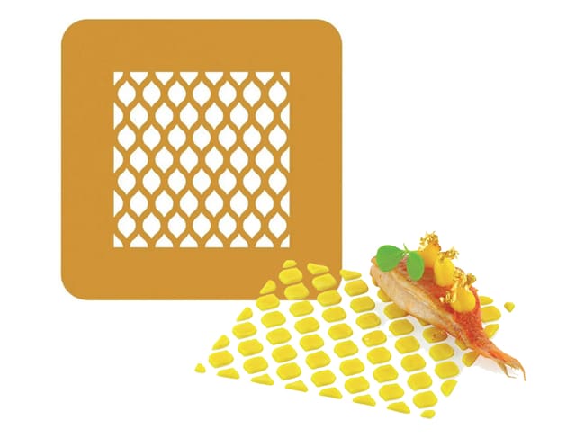 Silicone Chablon Stencil Mat Naturae (x 2) - alambra pattern - 16 x 16cm - Silikomart