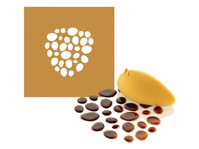 Silicone Chablon Stencil Mat Naturae (x 2) - aquarelle pattern - 16 x 16cm - Silikomart