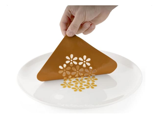 Silicone Chablon Stencil Mat Naturae (x 2) - sakura pattern - 16 x 16cm - Silikomart