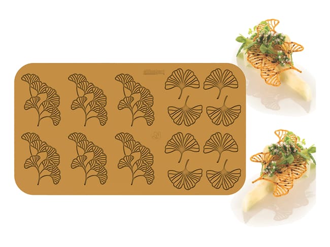 Mould silicone Naturae - Ginkgo leaves - 32 x 17 cm - Silikomart