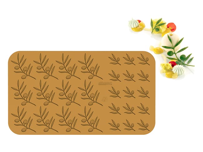 Mould silicone Naturae - Olive branches - 32 x 17 cm - Silikomart