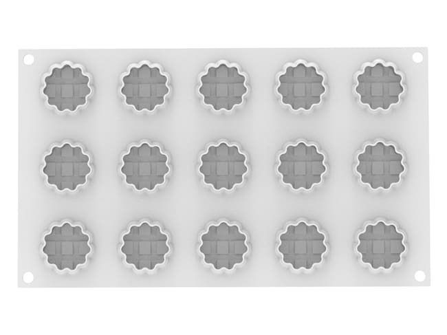 Silicone Mould - 15 mini crostata - 30 x 17.5cm - Silikomart