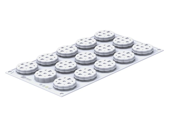 Silicone Mould - 15 mini crostata - 30 x 17.5cm - Silikomart