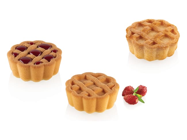 Silicone Mould - 15 mini crostata - 30 x 17.5cm - Silikomart