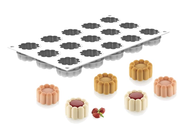 Silicone Mould - 15 small charlottes - 30 x 17.5cm - Silikomart